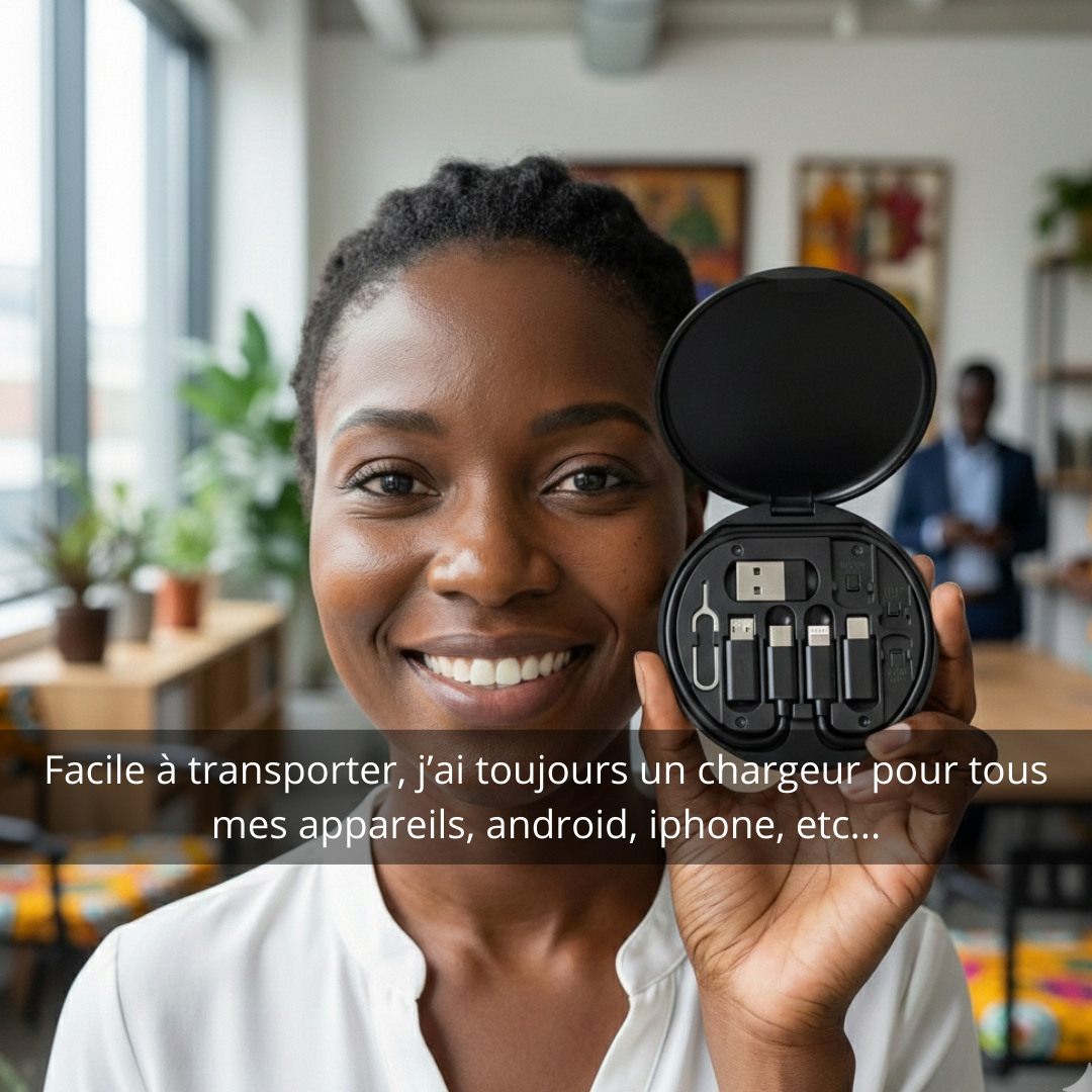 Câble multi-adaptateur portable 6-en-1