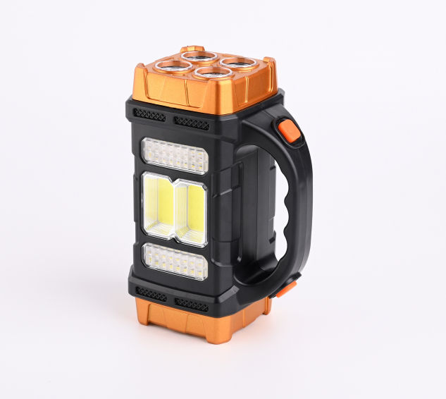 Lampe Solaire + Power Bank — Projecteur 4 LED & COB, Anti-Coupure SEEG