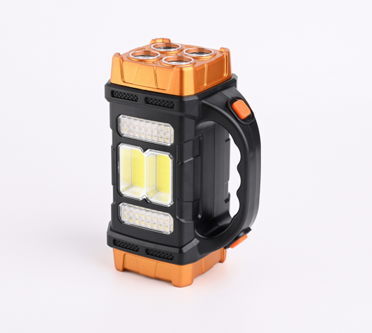 Lampe Solaire + Power Bank — Projecteur 4 LED & COB, Anti-Coupure SEEG