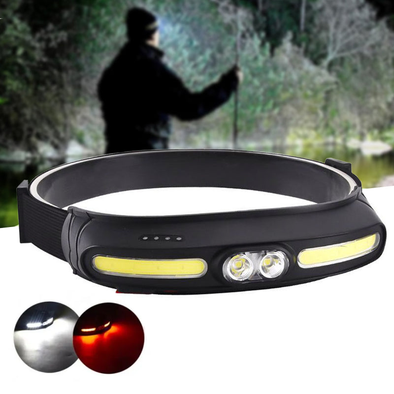 LumiHead Pro | Lampe Frontale COB Rechargeable · Imperméable · 400 Lumens