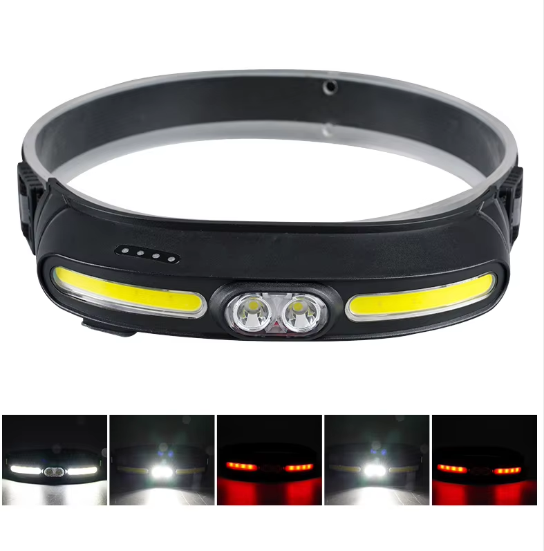 LumiHead Pro | Lampe Frontale COB Rechargeable · Imperméable · 400 Lumens