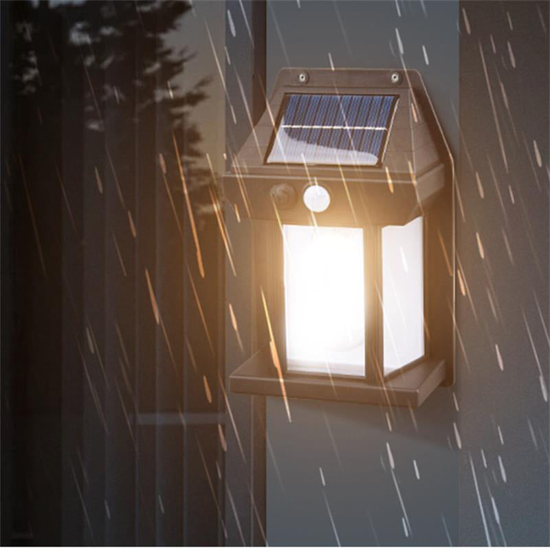 LumiMur Solaire — Lanterne Murale Solaire à Détecteur de Mouvement, Anti-Coupure SEEG