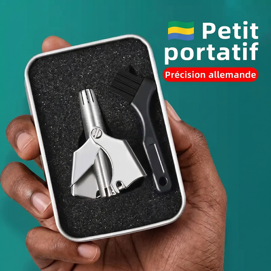 Tondeuse nasale manuelle — coffret avec brosse, précision allemande, Gabon